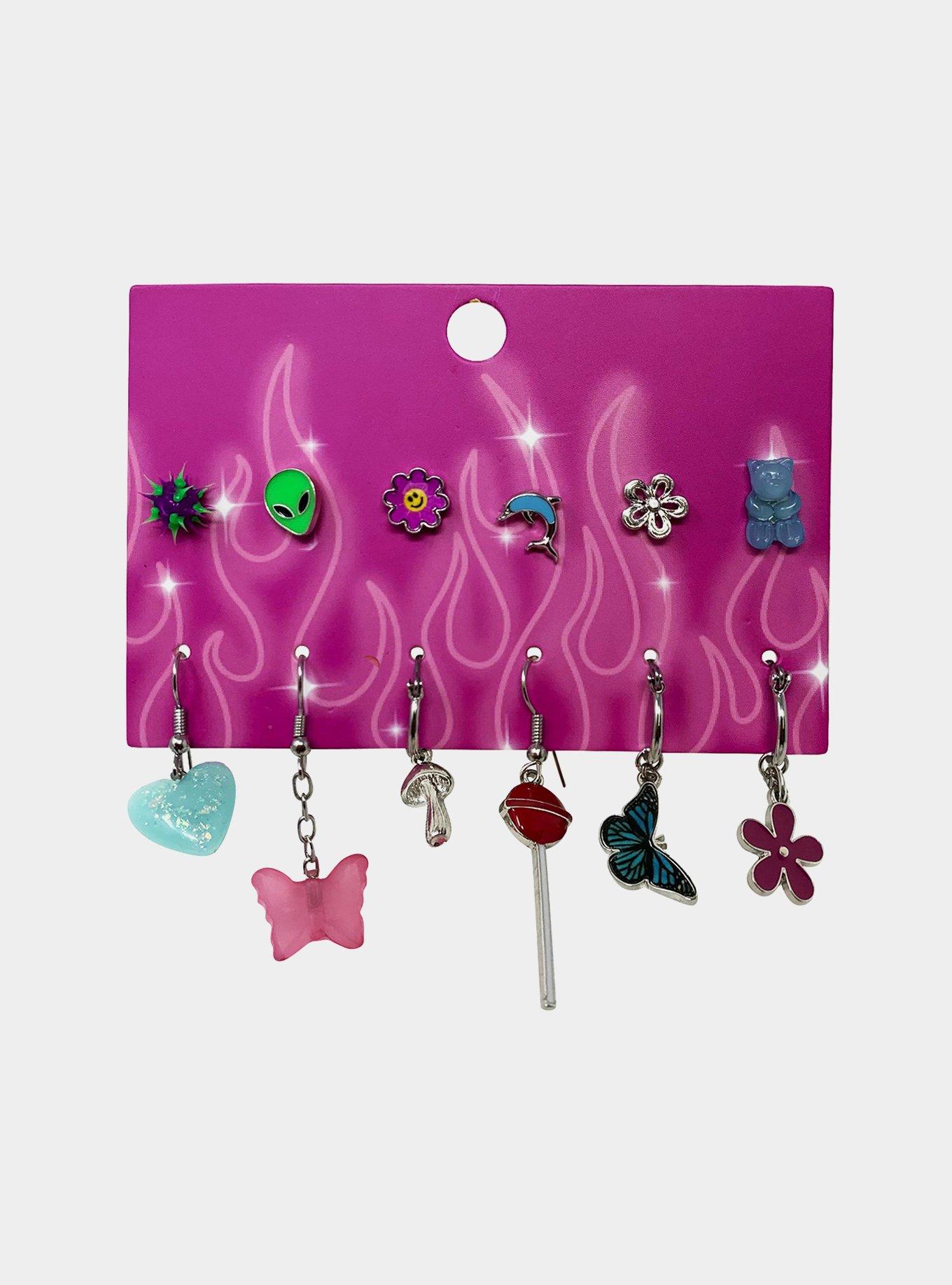 90s Vibes Mismatch Earring Set, , hi-res