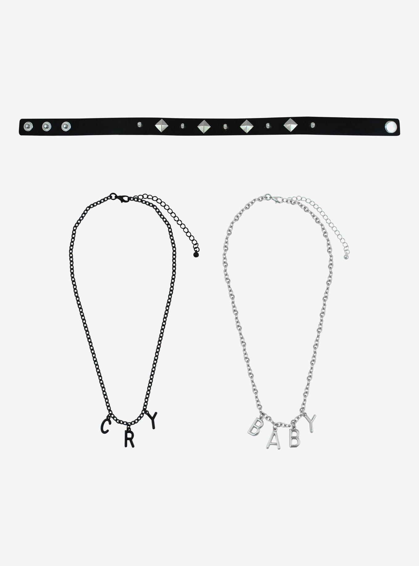 Cry Baby Spiked Choker & Necklace Set | Hot Topic