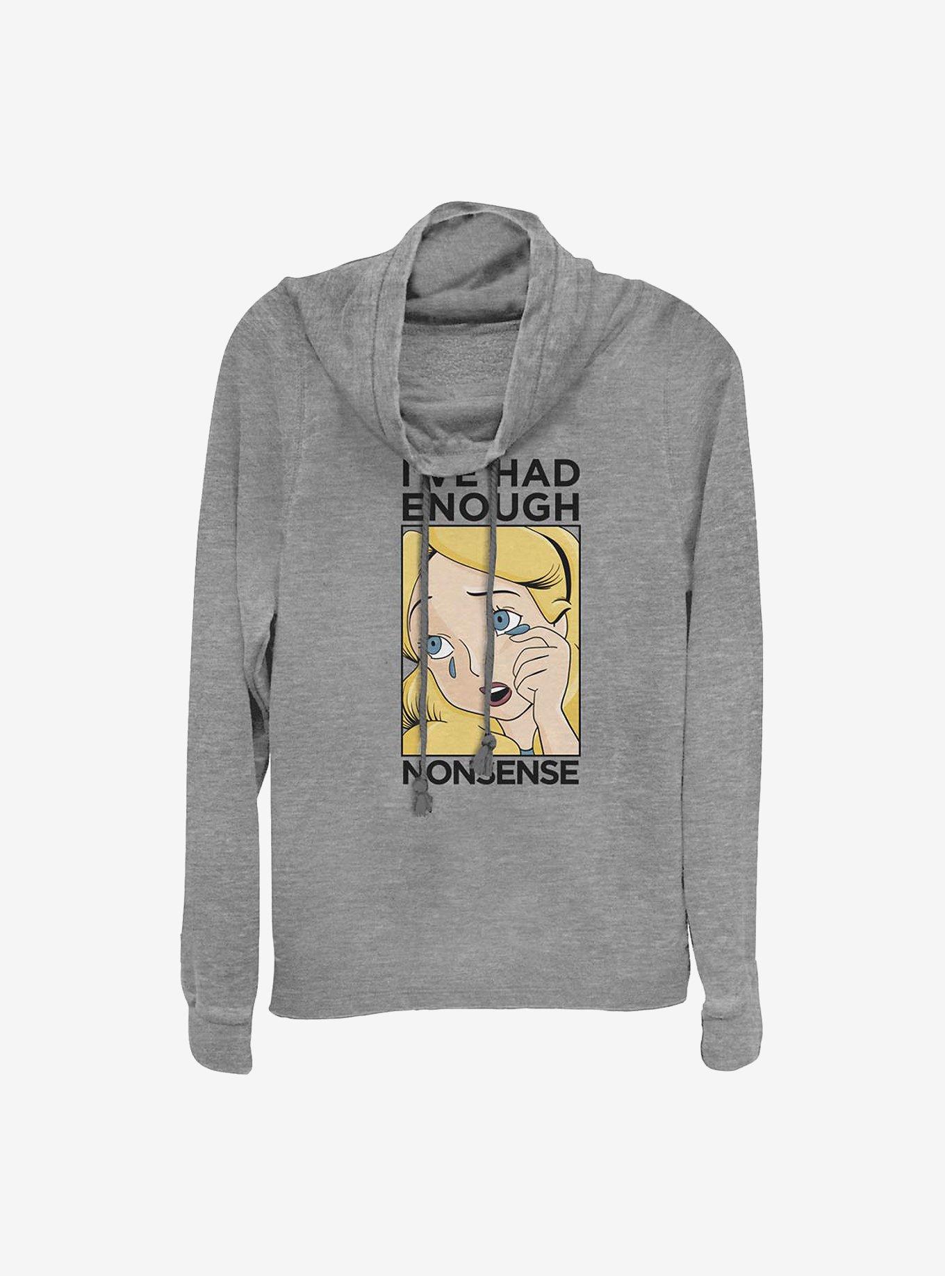 Disney Alice In Wonderland Alice Lichtenstein Cowl Neck Long-Sleeve Womens Top, , hi-res