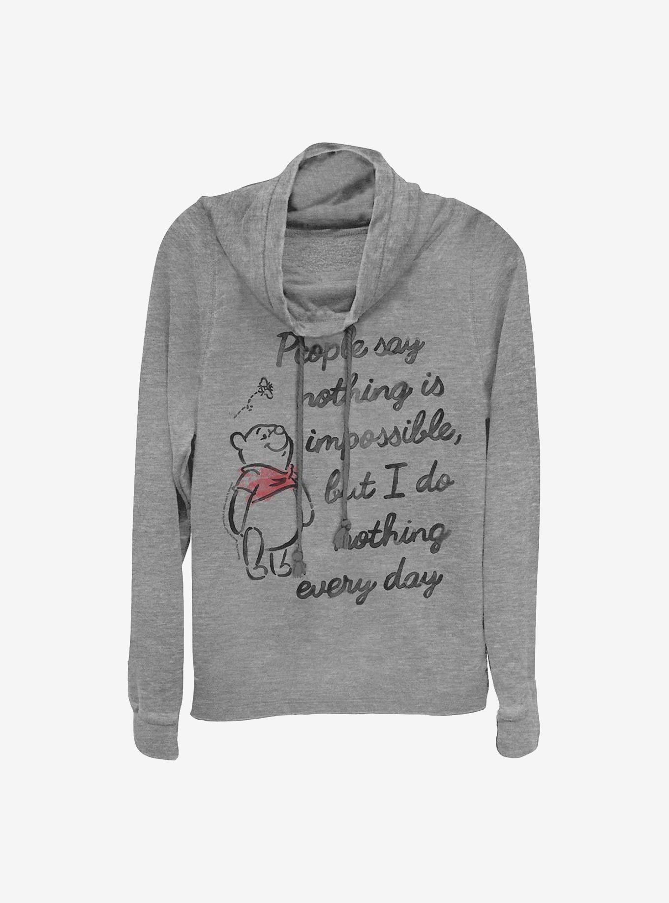 Disney Winnie The Pooh Impossible Cowl Neck Long-Sleeve Womens Top, , hi-res