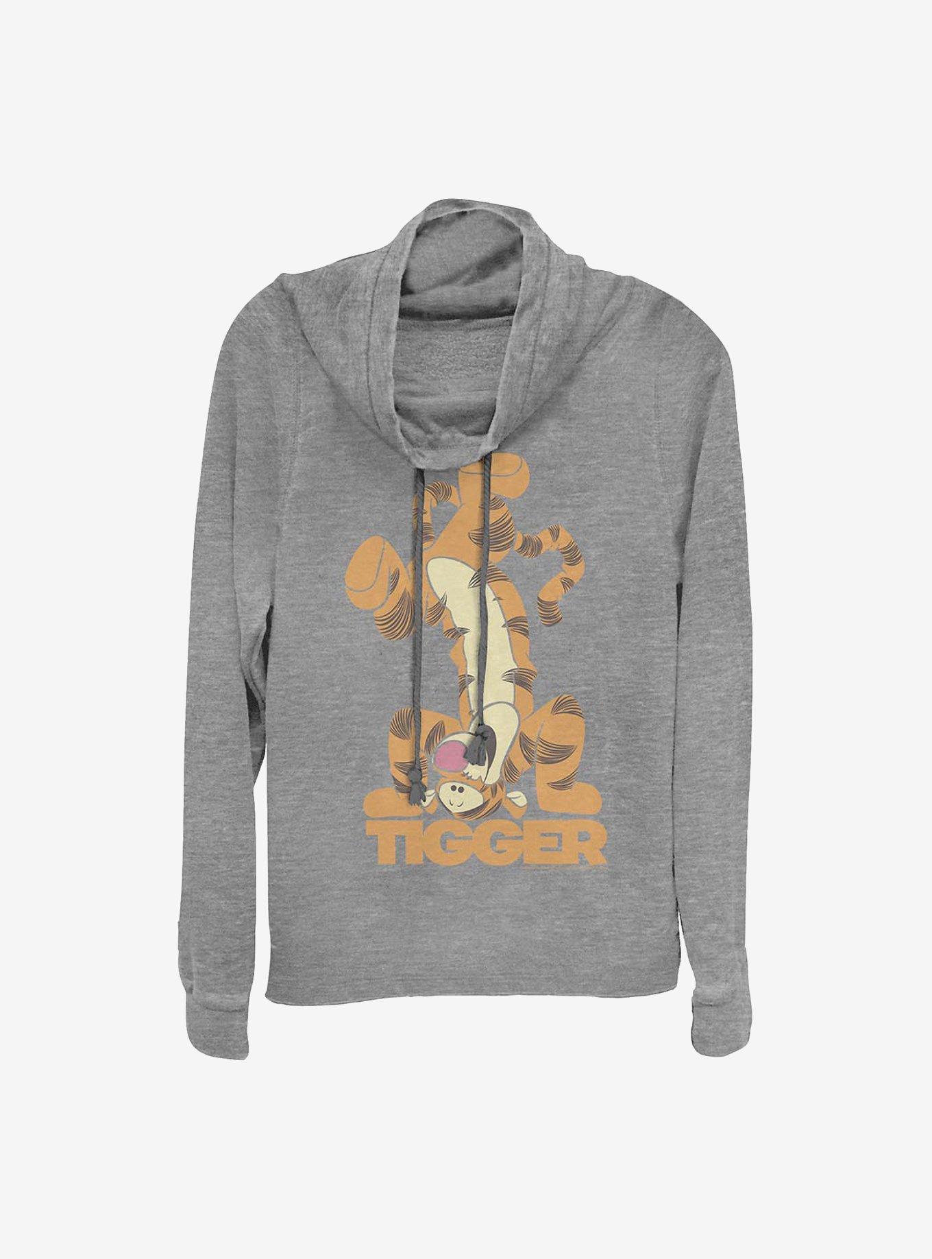 Disney Winnie The Pooh Tigger Bounce Cowl Neck Long-Sleeve Womens Top