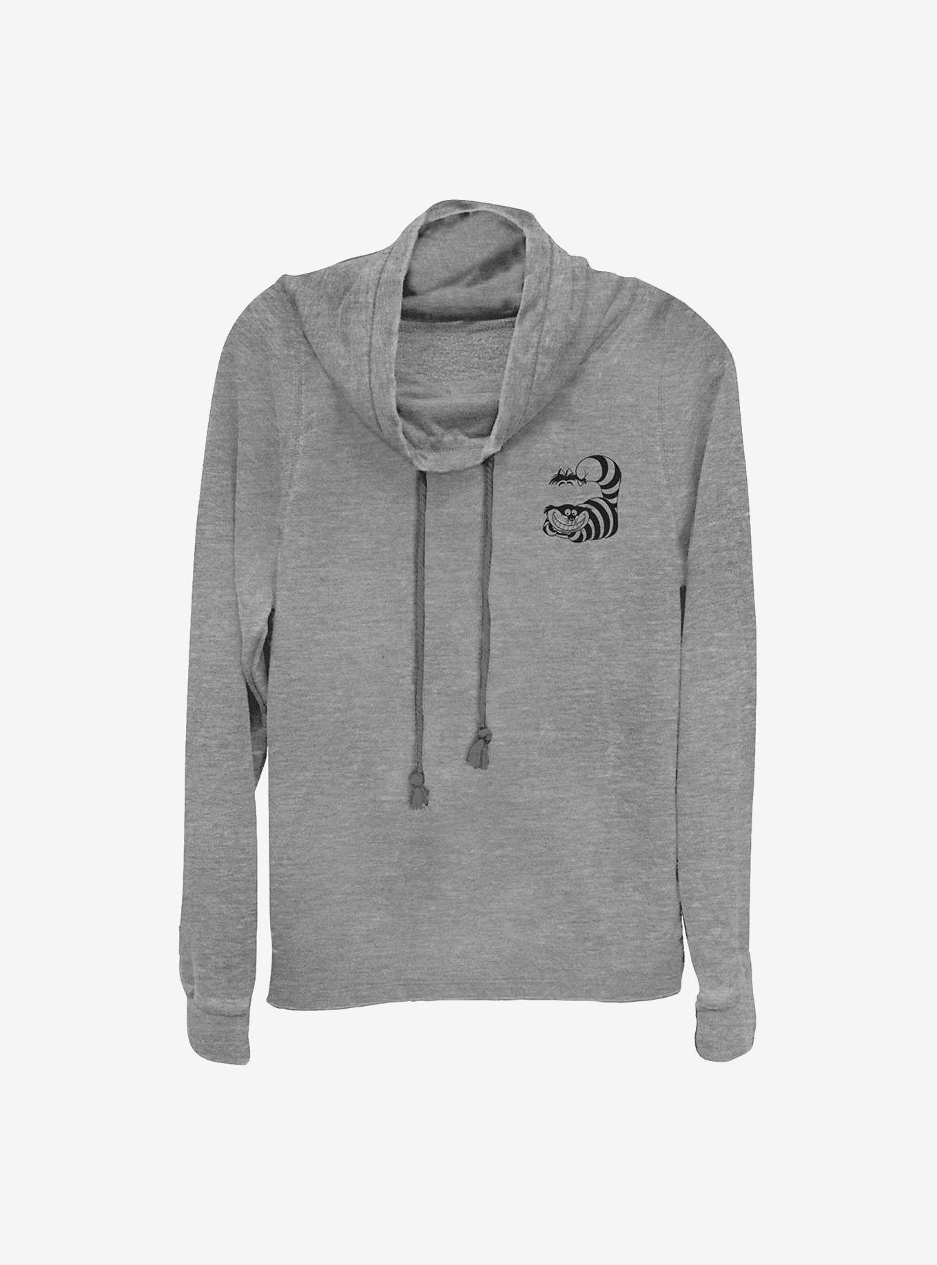 Disney Alice In Wonderland Vintage Line Cheshire Cowl Neck Long-Sleeve Womens Top, , hi-res