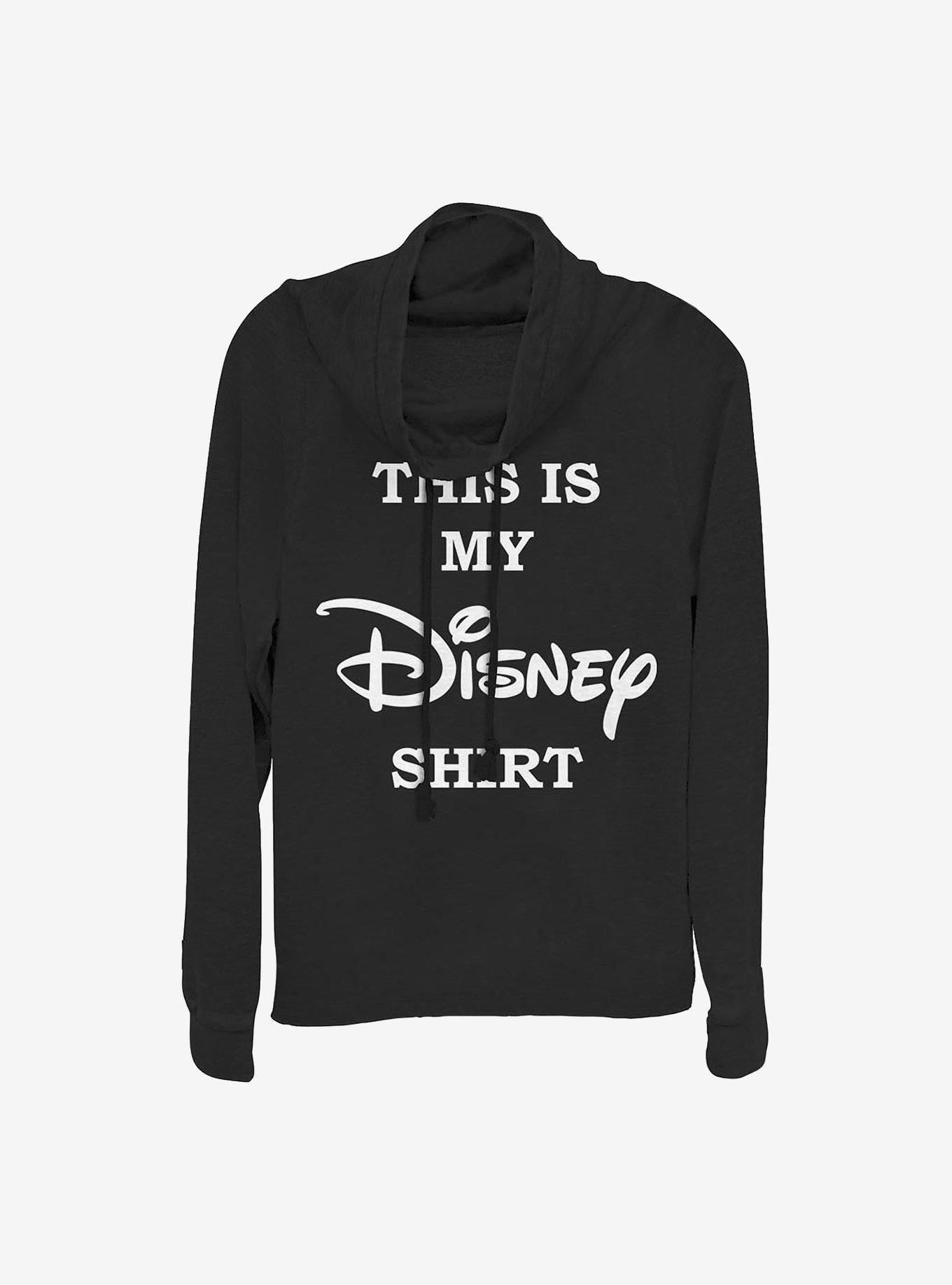 Disney My Disney Shirt Cowl Neck Long-Sleeve Womens Top, BLACK, hi-res