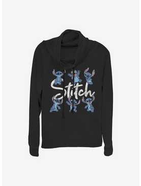 Disney Lilo And Stitch Poses Cowl Neck Long-Sleeve Womens Top, , hi-res