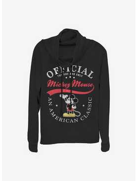 Disney Mickey Mouse Classic Mickey Cowl Neck Long-Sleeve Womens Top, , hi-res