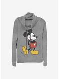 Disney Mickey Mouse Classic Mickey Cowl Neck Long-Sleeve Womens Top, GRAY HTR, hi-res