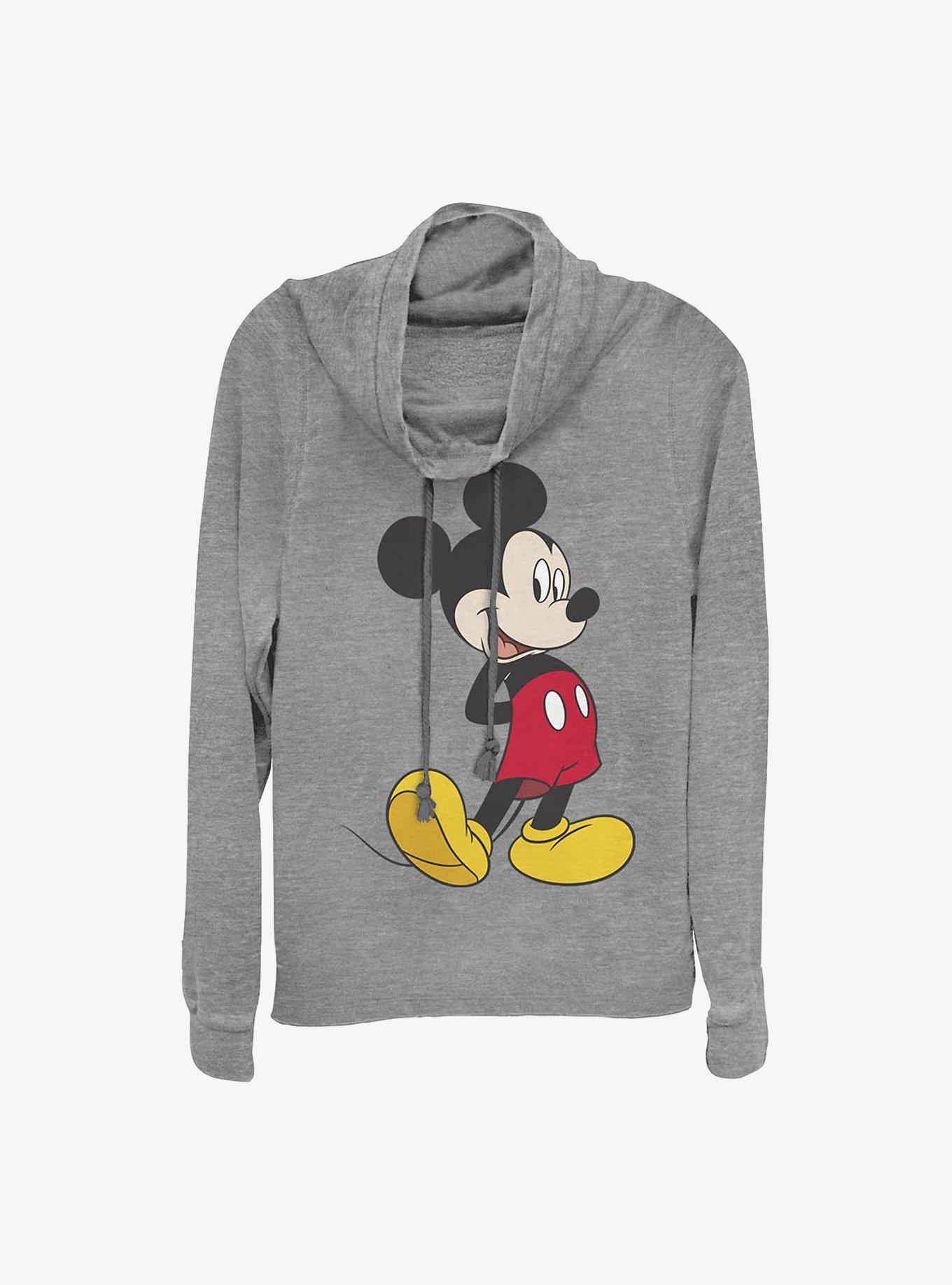 Disney Mickey Mouse Traditional Mickey Cowl Neck Long-Sleeve Womens Top, , hi-res