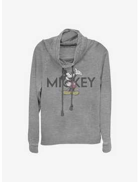 Disney Mickey Mouse Vintage Mickey Cowl Neck Long-Sleeve Womens Top, , hi-res