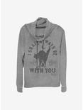 Disney Hocus Pocus Always Be With You Cowl Neck Long-Sleeve Womens Top, GRAY HTR, hi-res