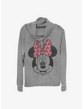 Disney Minnie Mouse Modern Minnie Face Cowl Neck Long-Sleeve Womens Top, , hi-res