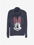 Disney Minnie Mouse Modern Minnie Inverse Cowl Neck Long-Sleeve Womens Top, NAVY, hi-res