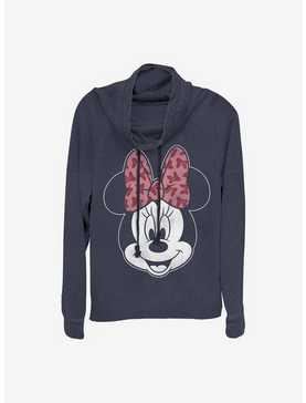 Disney Minnie Mouse Modern Minnie Inverse Cowl Neck Long-Sleeve Womens Top, , hi-res