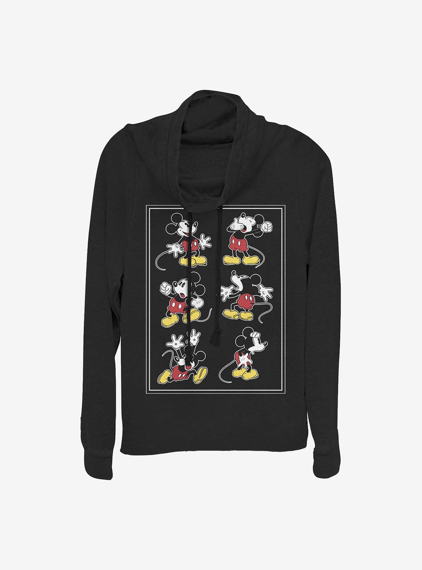 Disney Mickey Mouse Mickey Looks Cowl Neck Long-Sleeve Womens Top, , hi-res