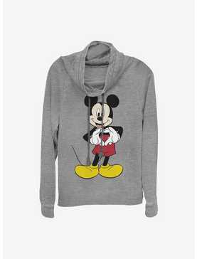 Disney Mickey Mouse Mickey Love Cowl Neck Long-Sleeve Womens Top, , hi-res