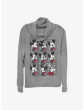 Disney Mickey Mouse Mickey Mood Cowl Neck Long-Sleeve Womens Top, , hi-res