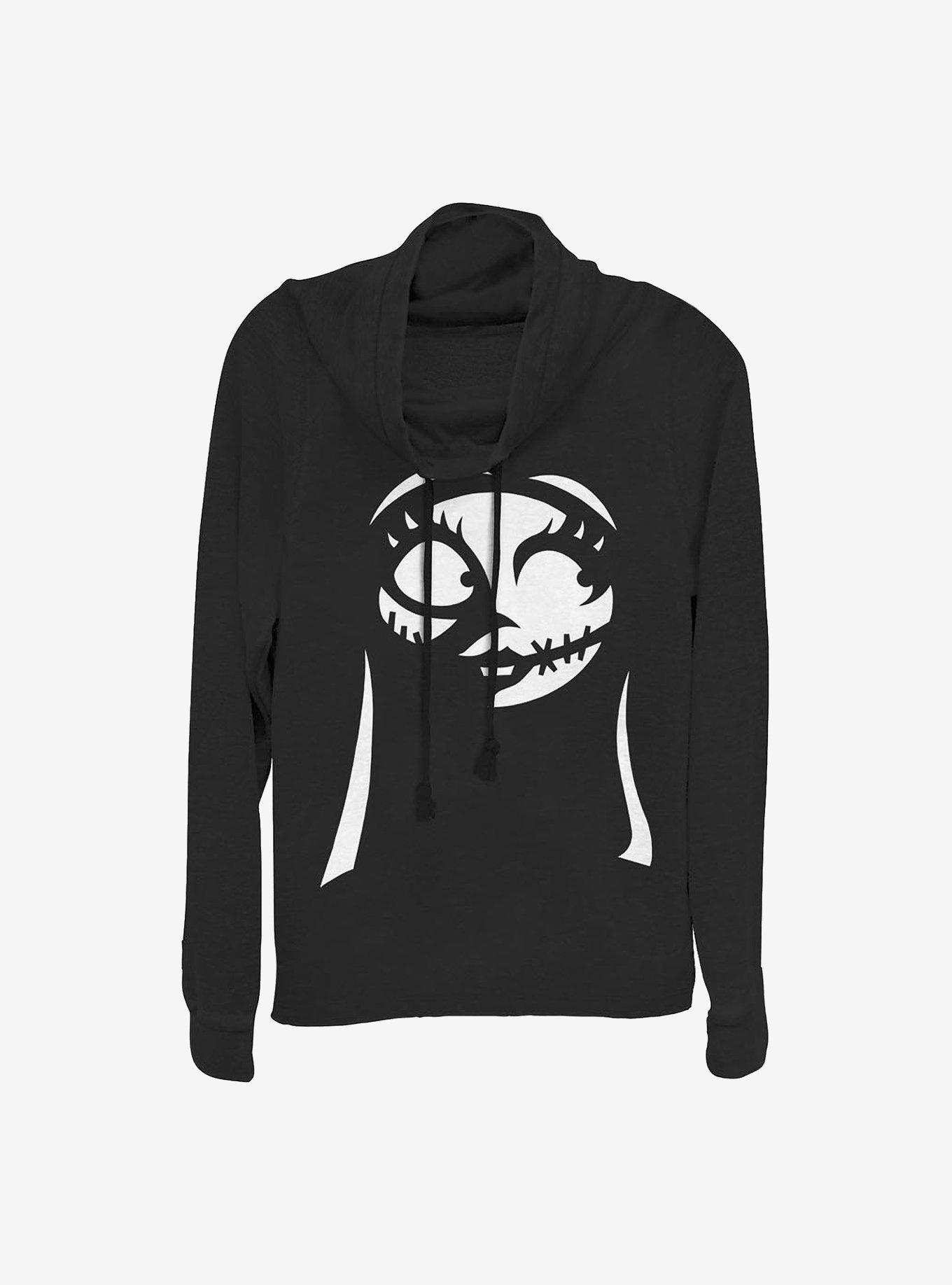 Disney The Nightmare Before Christmas His Sally Cowl Neck Long-Sleeve Womens Top, , hi-res