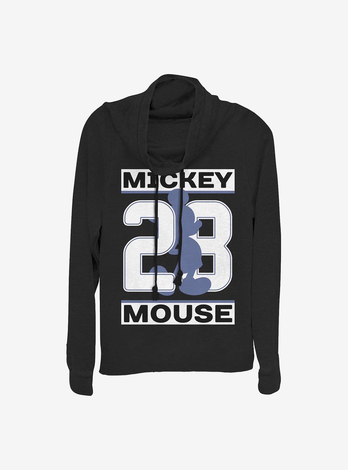 Disney Mickey Mouse Mickey Shadow Date Cowl Neck Long-Sleeve Womens Top, , hi-res