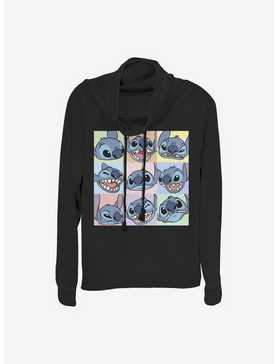 Disney Lilo And Stitch Box Up Stitch Cowl Neck Long-Sleeve Womens Top, , hi-res