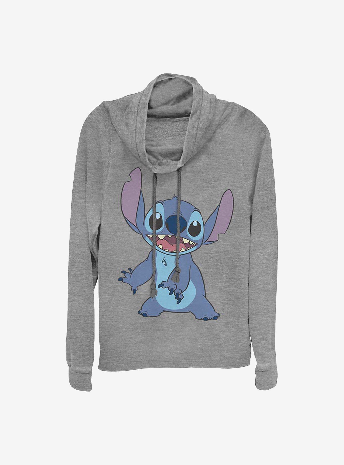 Disney Lilo And Stitch Basic Stitch Cowl Neck Long-Sleeve Womens Top, , hi-res