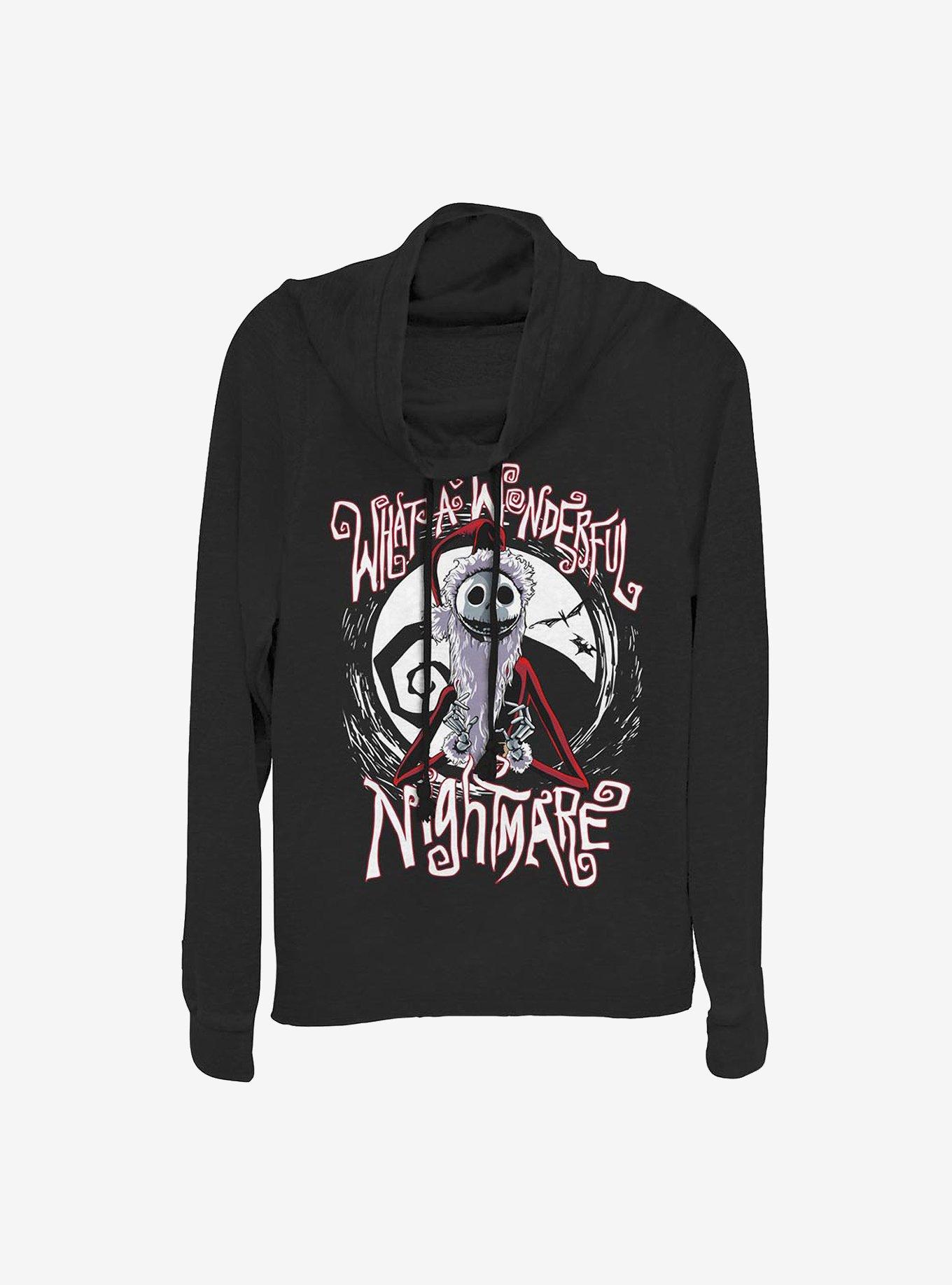 Disney The Nightmare Before Christmas Santa Jack Cowl Neck Long-Sleeve Womens Top, , hi-res