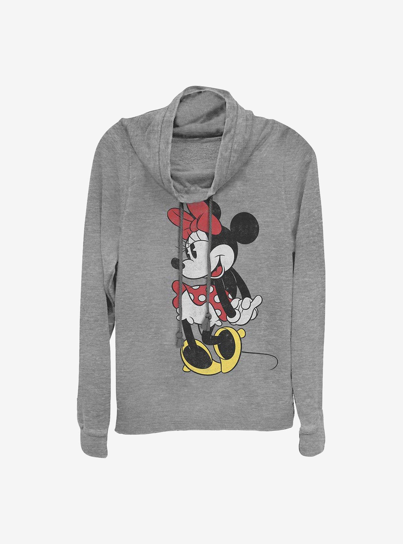 Disney Minnie Mouse Classic Cowl Neck Long-Sleeve Womens Top