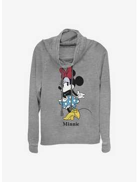 Disney Minnie Mouse Minnie Skirt Cowl Neck Long-Sleeve Womens Top, , hi-res