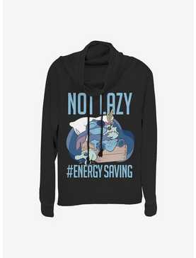 Disney Lilo And Stitch Lazy Energy Cowl Neck Long-Sleeve Womens Top, , hi-res