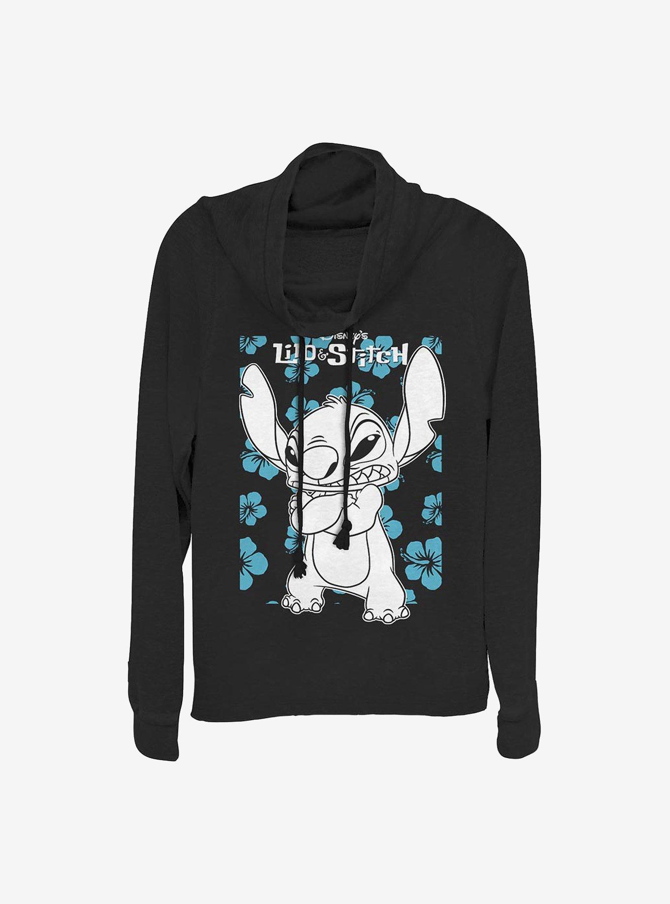 Disney Lilo And Stitch Lilo Party Cowl Neck Long-Sleeve Womens Top, , hi-res