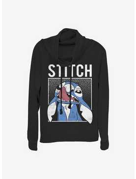 Disney Lilo And Stitch Savage Stitch Cowl Neck Long-Sleeve Womens Top, , hi-res