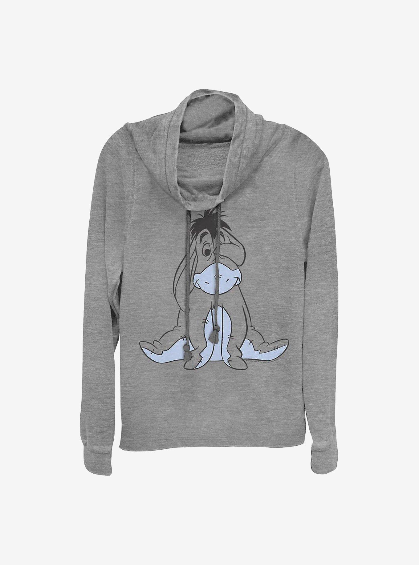 Disney Winnie The Pooh Basic Sketch Eeyore Cowl Neck Long-Sleeve Womens Top, , hi-res