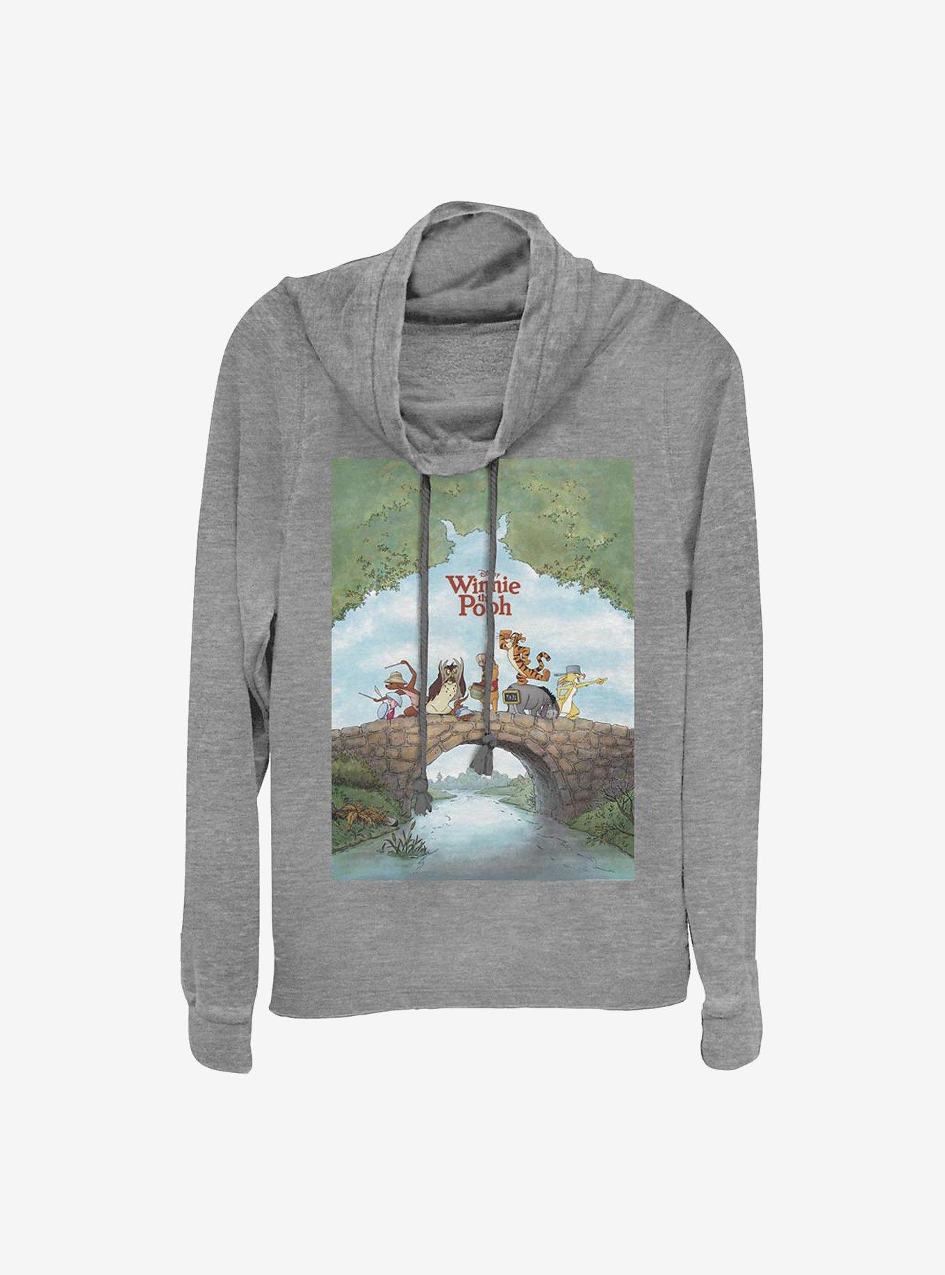 Disney Winnie The Pooh Poster Cowl Neck Long-Sleeve Womens Top, , hi-res