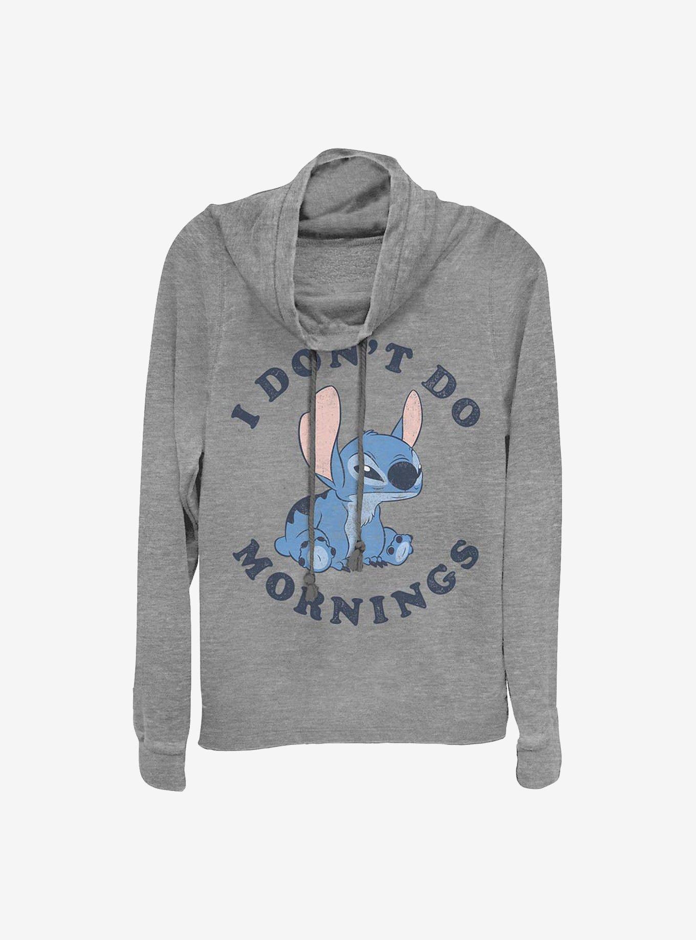 Disney Lilo And Stitch Mornings Cowl Neck Long-Sleeve Womens Top, , hi-res