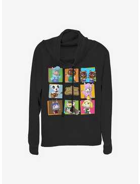 Animal Crossing Character Box Up Cowl Neck Long-Sleeve Womens Top, , hi-res