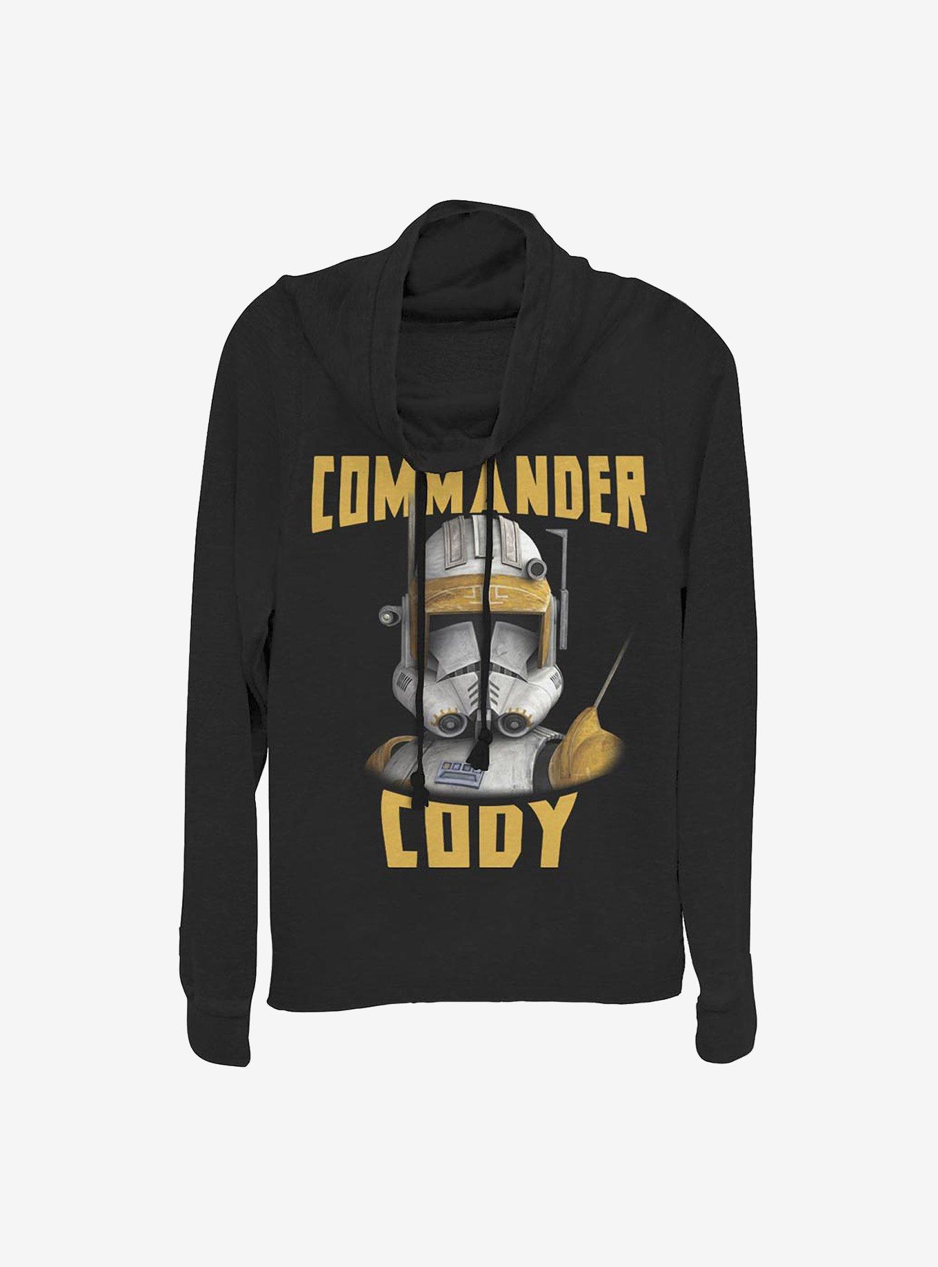 Star Wars: Clone Wars Cody Face Cowl Neck Long-Sleeve Womens Top, , hi-res