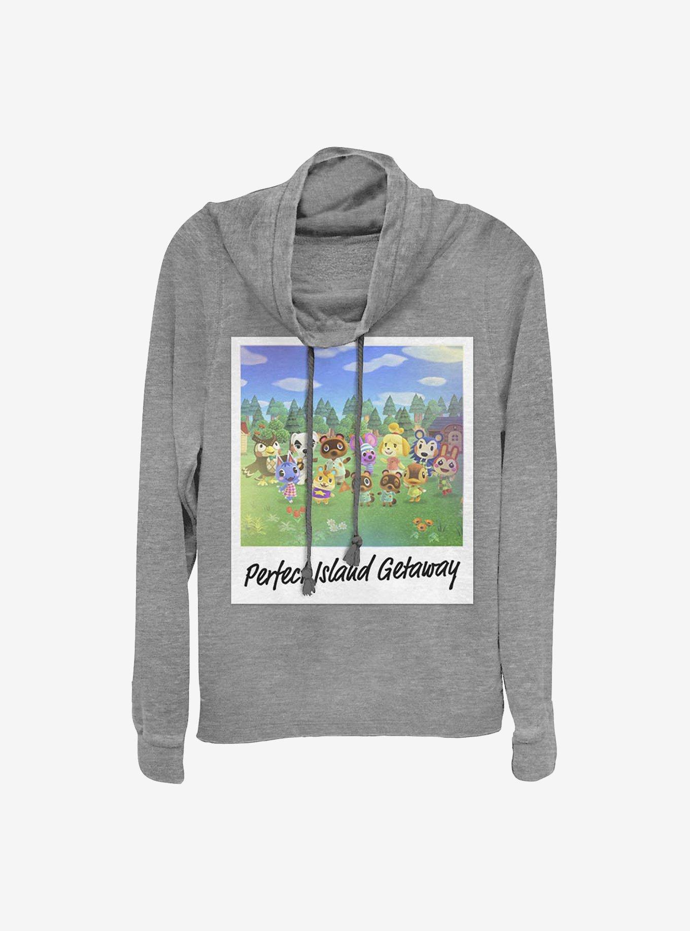 Animal Crossing Island Getaway Cowl Neck Long-Sleeve Womens Top, , hi-res