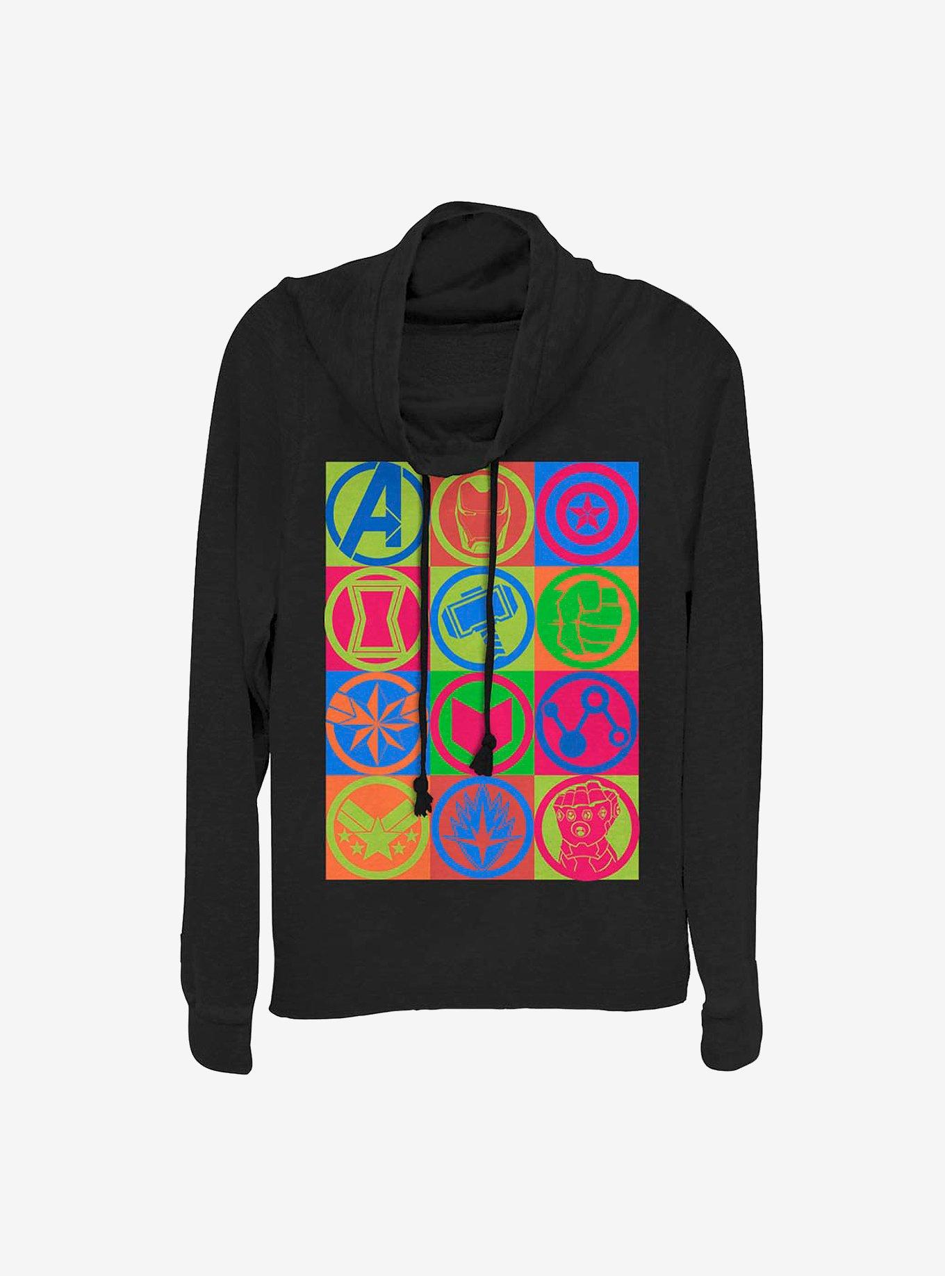 Marvel Avengers Endgame Icons Cowl Neck Long-Sleeve Womens Top, , hi-res