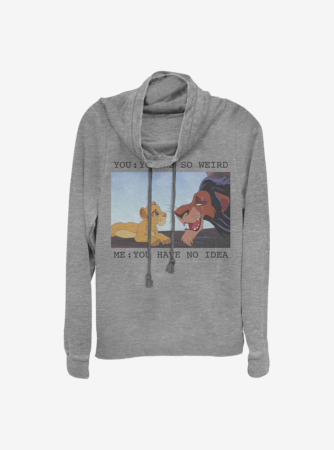Disney The Lion King So Weird Cowl Neck Long-Sleeve Womens Top, , hi-res