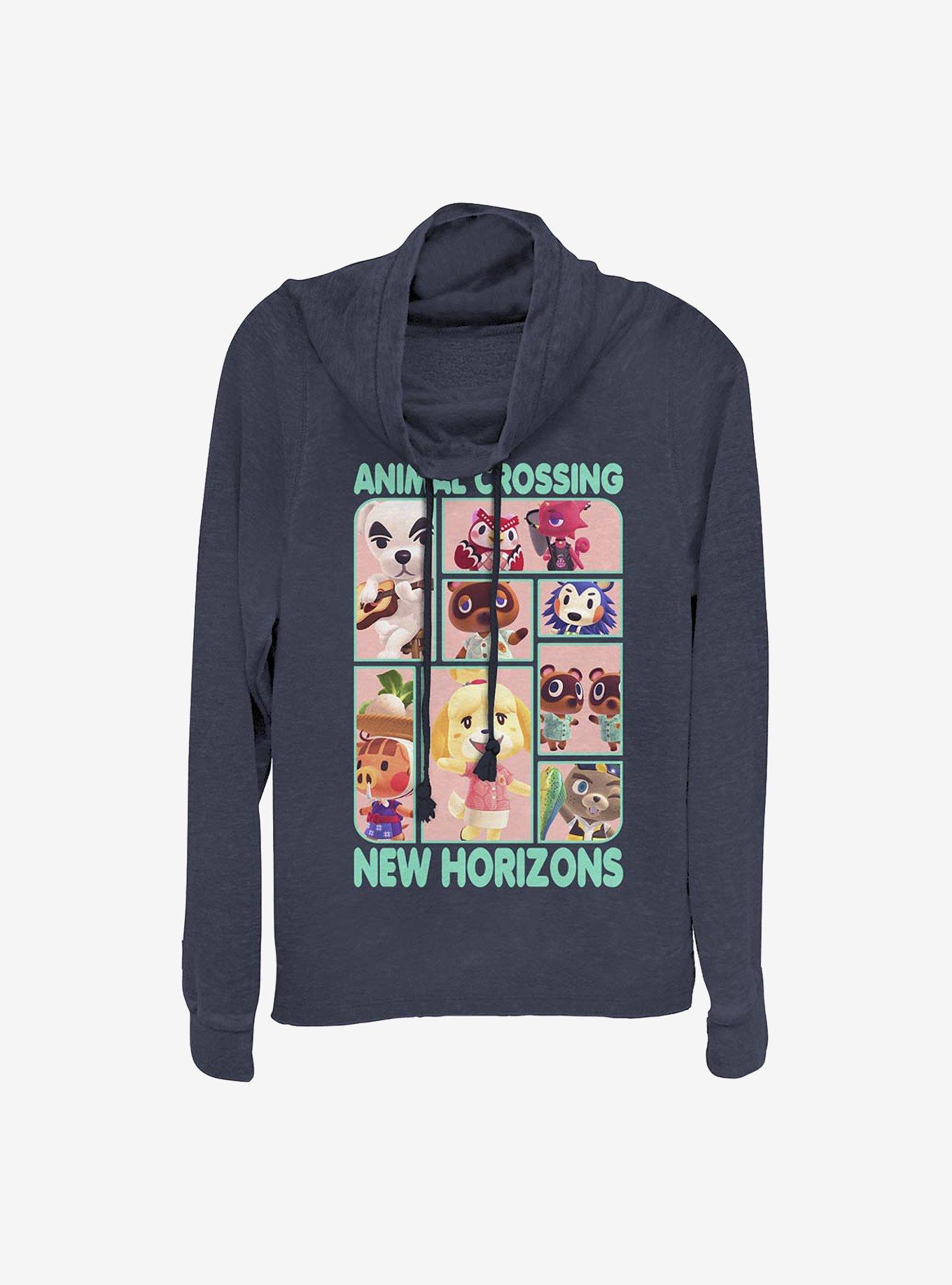 Animal Crossing New Horizons Box Up Cowl Neck Long-Sleeve Womens Top, , hi-res