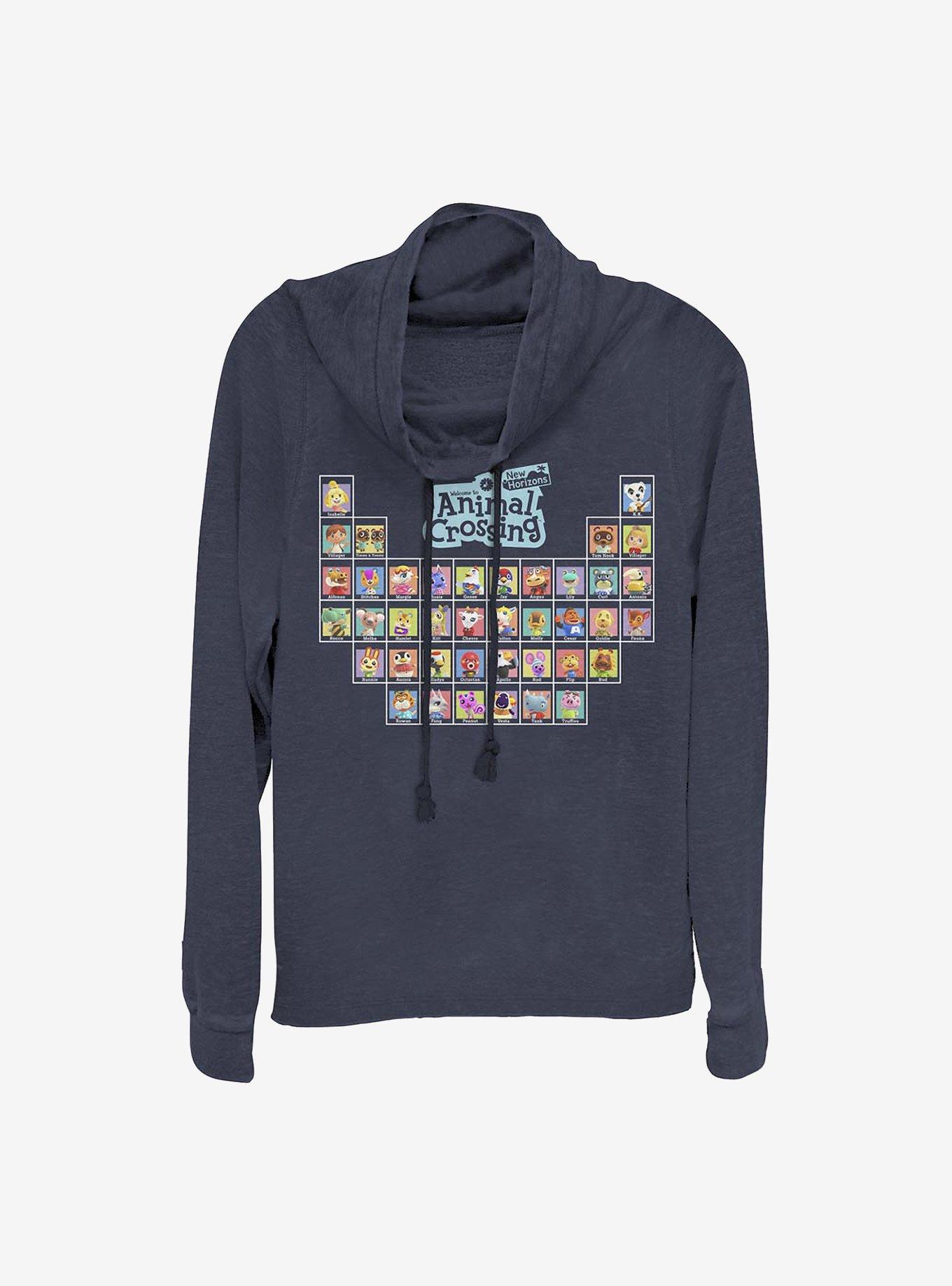 Animal Crossing Periodically Crossing Cowl Neck Long-Sleeve Womens Top, , hi-res