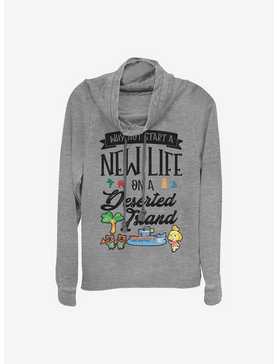 Animal Crossing Start Anew Cowl Neck Long-Sleeve Womens Top, , hi-res