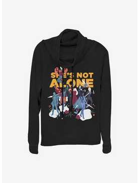 Marvel Avengers She's Not Alone Cowl Neck Long-Sleeve Womens Top, , hi-res