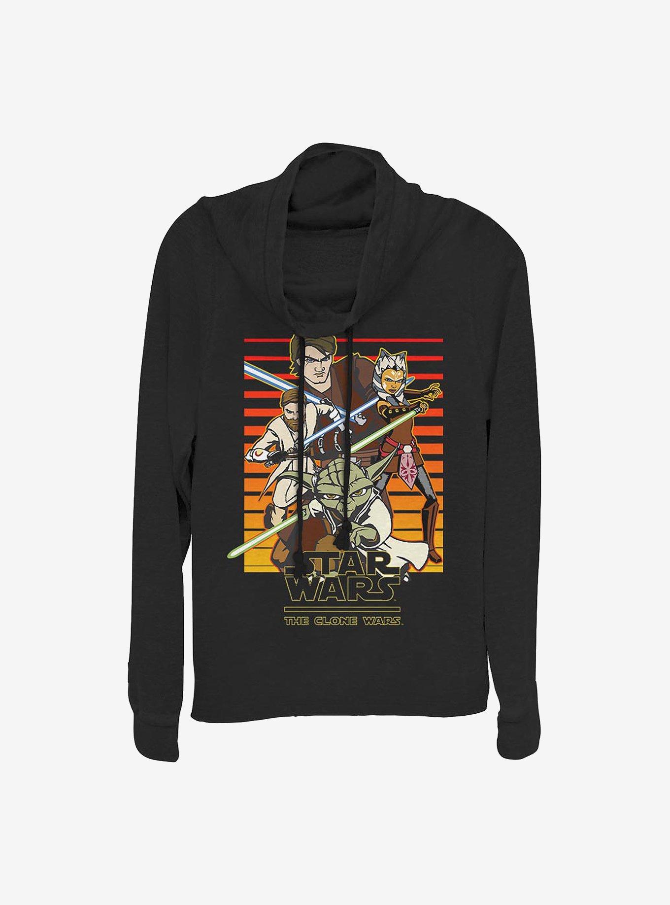 Star Wars: Clone Wars Sun Setting Cowl Neck Long-Sleeve Womens Top, , hi-res