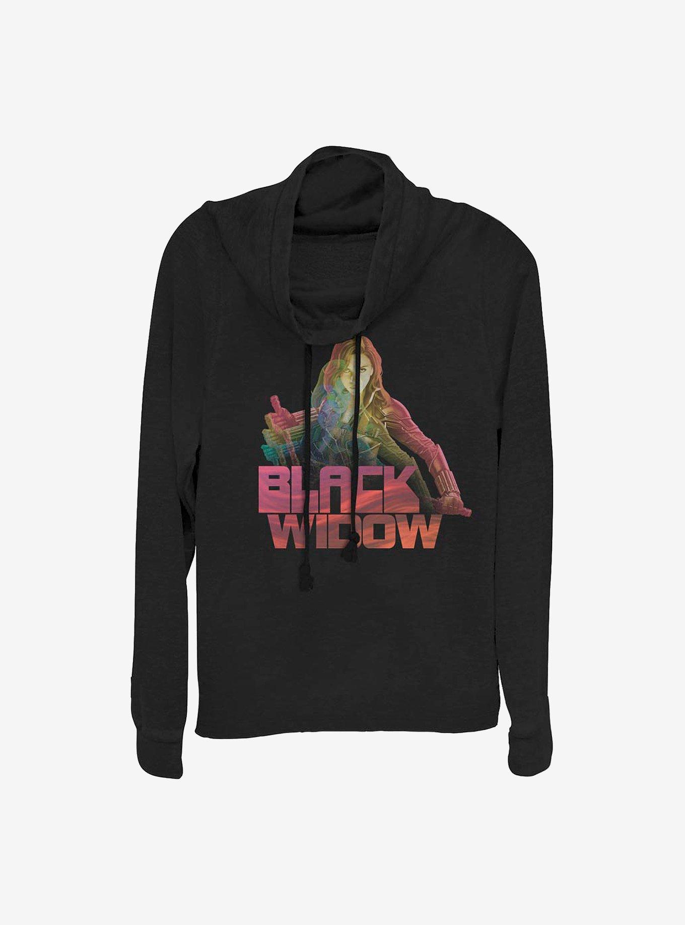 Marvel Black Widow Cowl Neck Long-Sleeve Womens Top, , hi-res