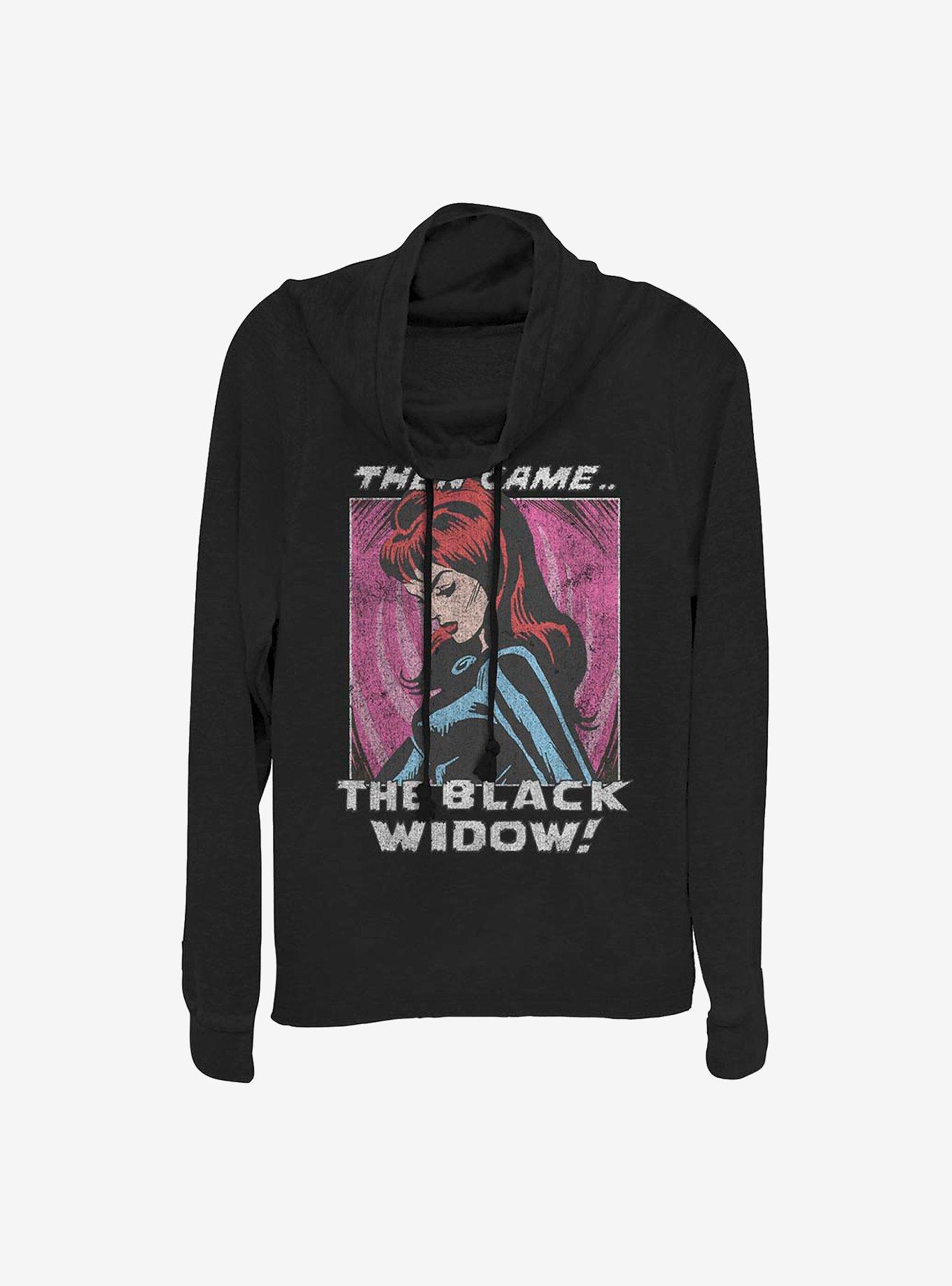 Marvel Black Widow Cowl Neck Long-Sleeve Womens Top, , hi-res