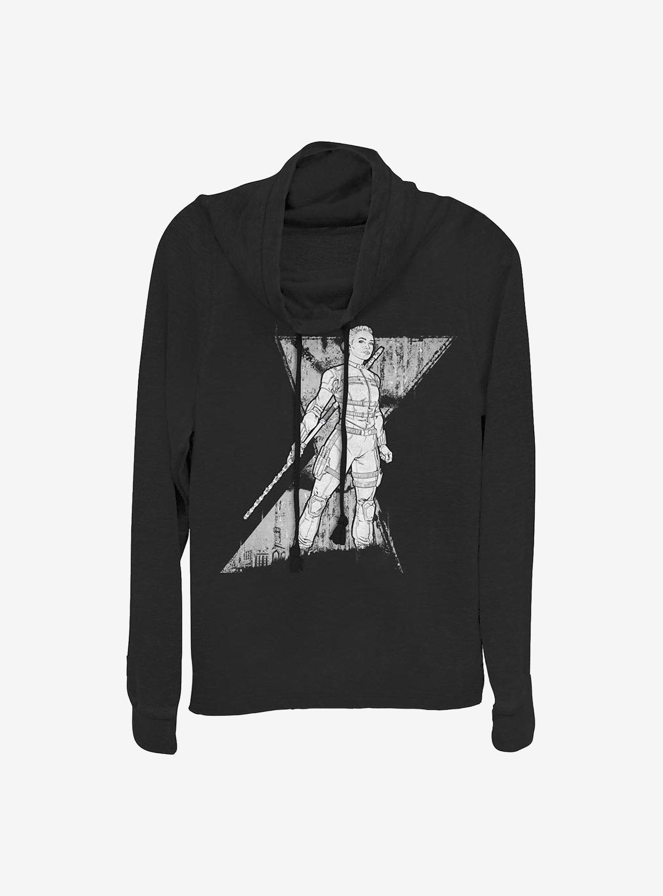 Marvel Black Widow Spy Yelena Cowl Neck Long-Sleeve Womens Top, , hi-res