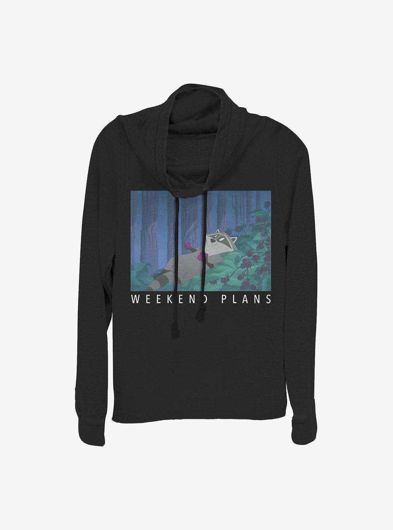 Disney Pocahontas Meeko Weekend Cowl Neck Long-Sleeve Womens Top, , hi-res