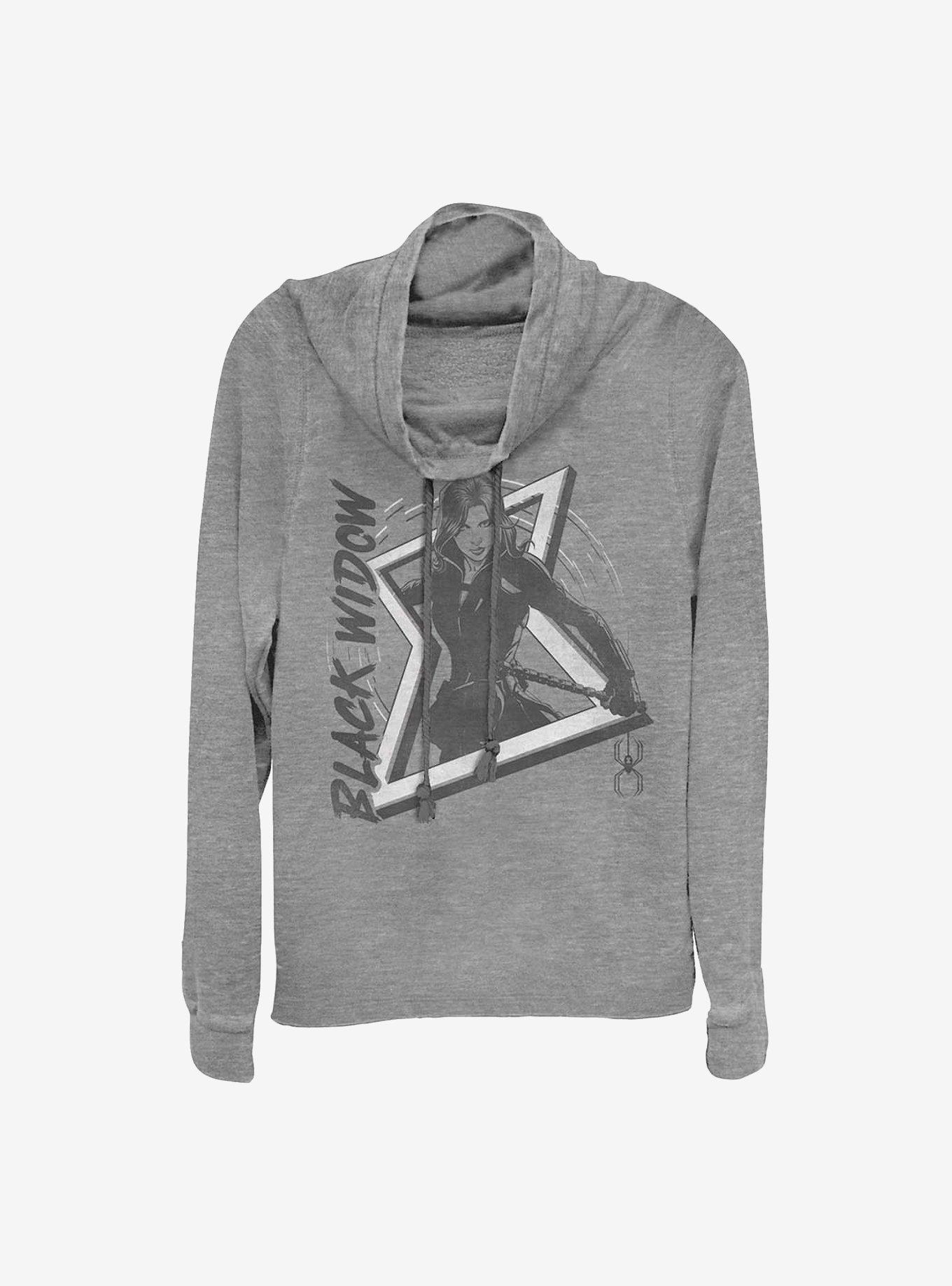 Marvel Black Widow's Bite Cowl Neck Long-Sleeve Womens Top, , hi-res
