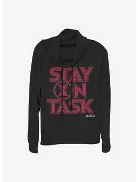 Marvel Black Widow Stay On Task Cowl Neck Long-Sleeve Womens Top, , hi-res