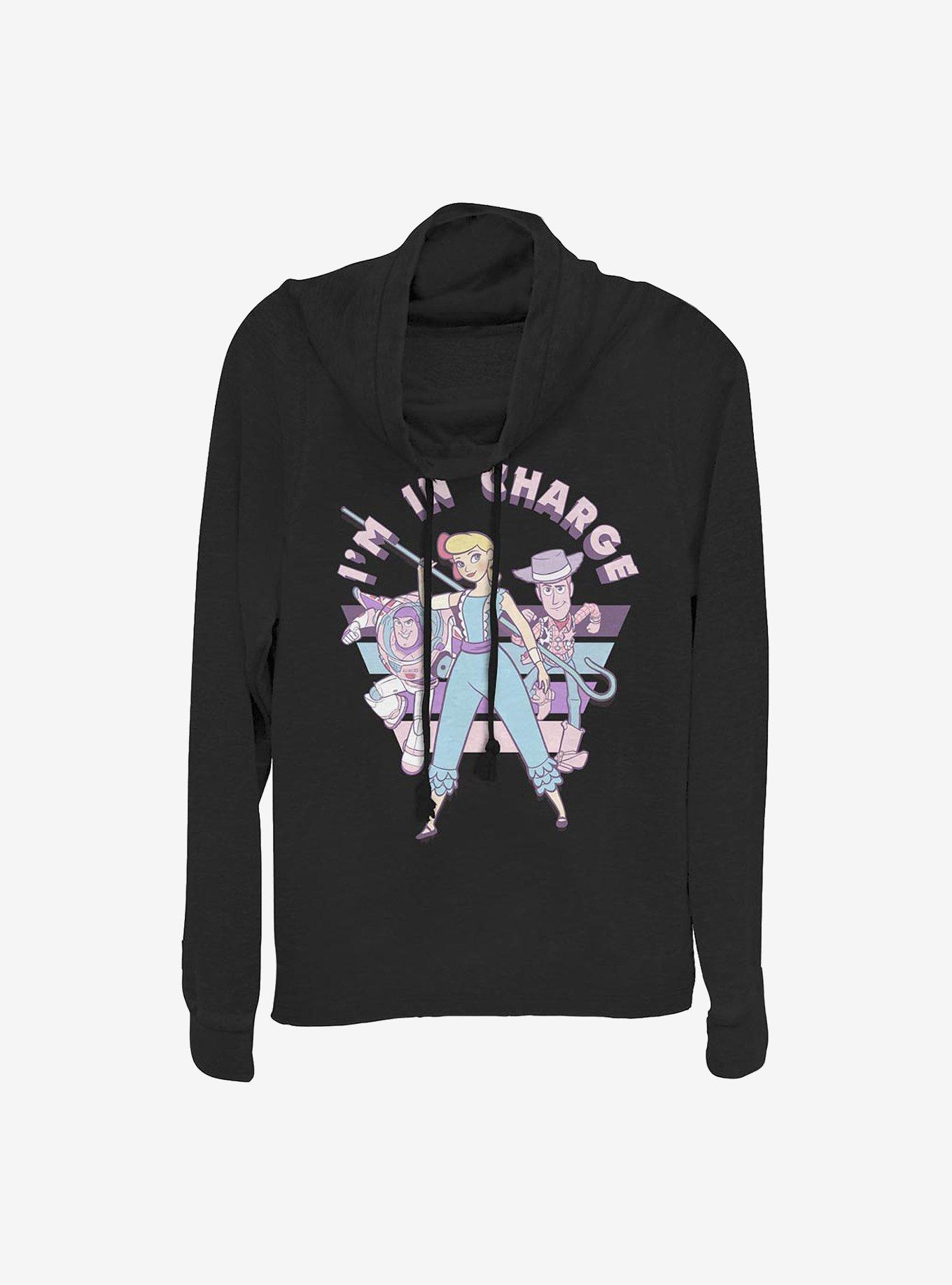 Disney Pixar Toy Story 4 Back Fellas Cowl Neck Long-Sleeve Womens Top, BLACK, hi-res