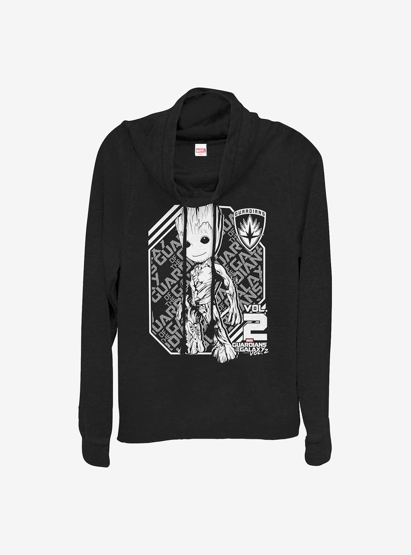 Marvel Guardians Of The Galaxy Groot Vol Two Cowl Neck Long-Sleeve Womens Top, , hi-res
